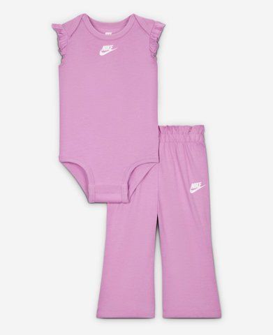 Nike Костюм боді рюші та штани; Рожевий 150 фото