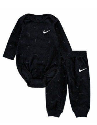 Nike Велюровий костюм боді та штанці Колір: Чорний 470 фото