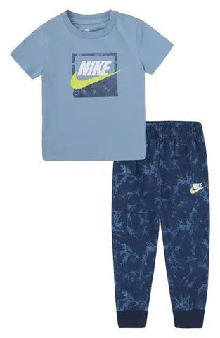 Nike Комплект Футболка та штани; синій принт U90MIDNIGH_24 фото
